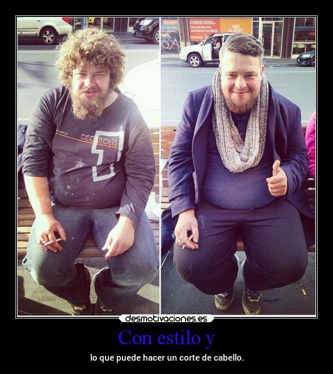 Con estilo y - lo que puede hacer un corte de cabello.