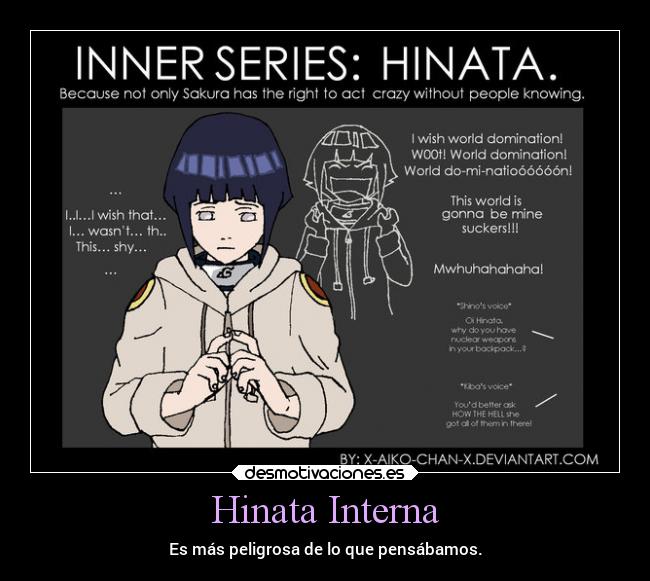 carteles naruto personalidad cuidado hinatahyuga interna peligrosa draconequus49 desmotivaciones