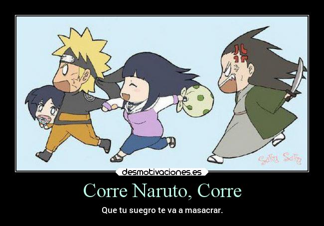 carteles naruto risa naruhina huyendo hiashi draconequus49 desmotivaciones