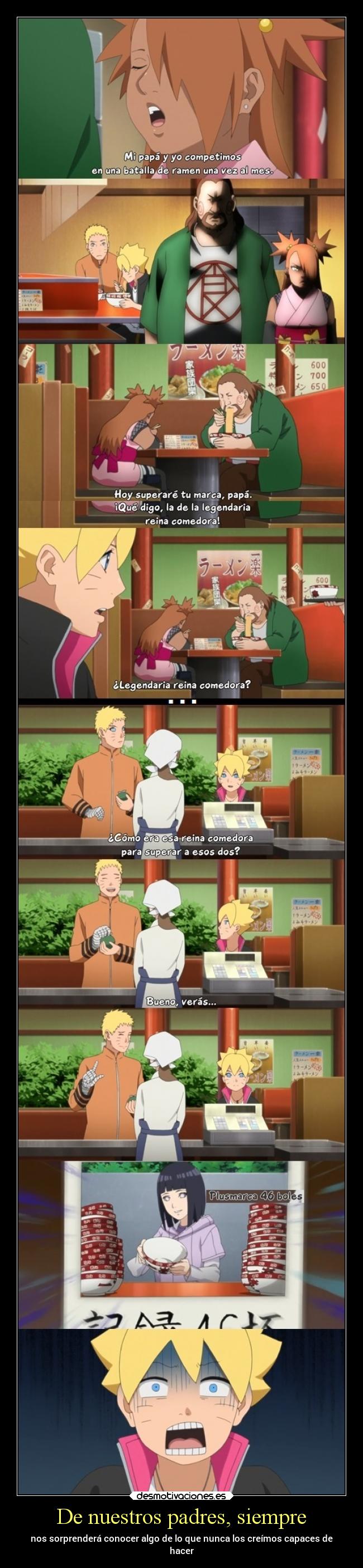 De nuestros padres, siempre - nos sorprenderá conocer algo de lo que nunca los creímos capaces de
hacer