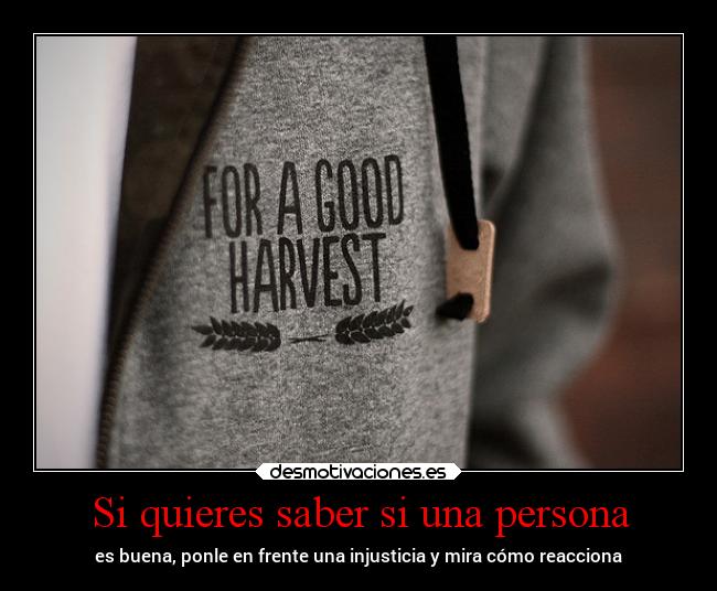 Si quieres saber si una persona -