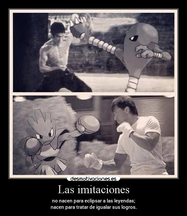 carteles pokemon leyendas erosekai harukaze brucelee hitmonlee jackiechan hitmonchan imitar desmotivaciones