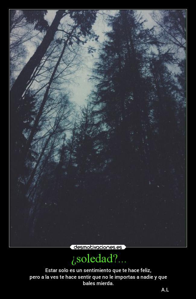 ¿soledad?... -