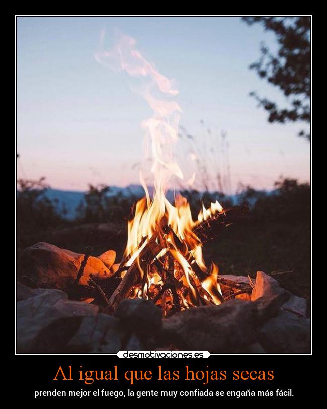 Al igual que las hojas secas -