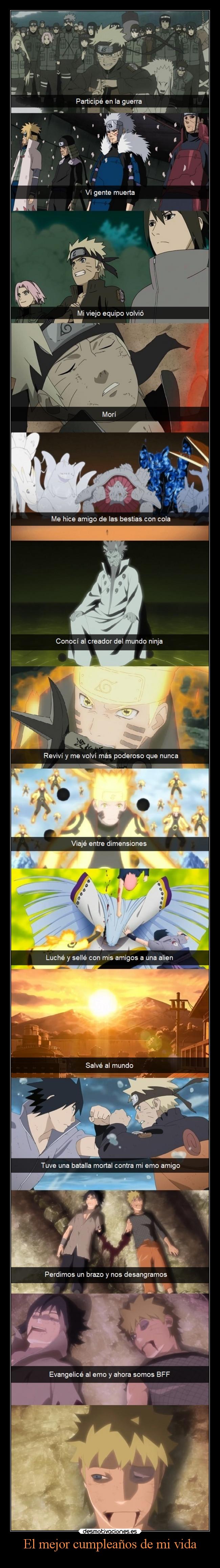 carteles vida naruto humor memes internet desmotivaciones