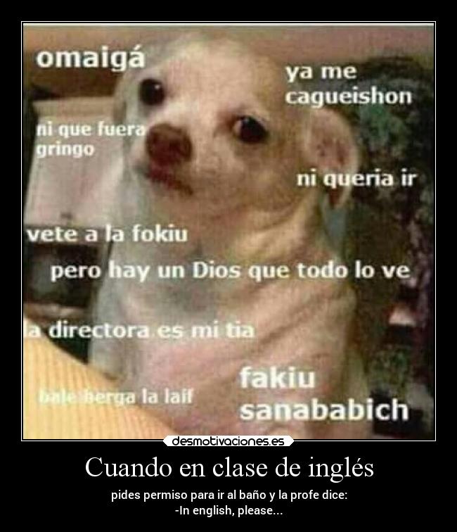 Cuando en clase de inglés - 