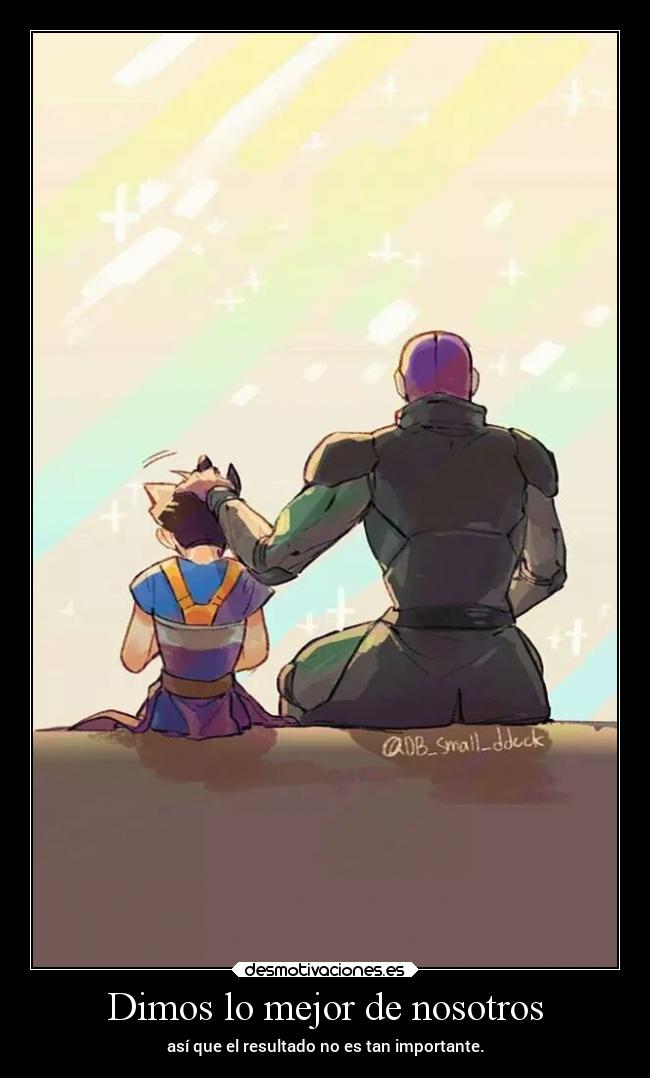 Dimos lo mejor de nosotros - así que el resultado no es tan importante.