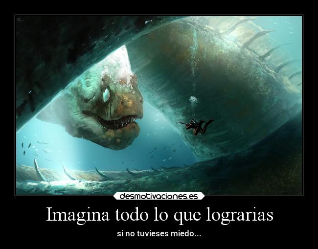 Imagina todo lo que lograrias - si no tuvieses miedo...