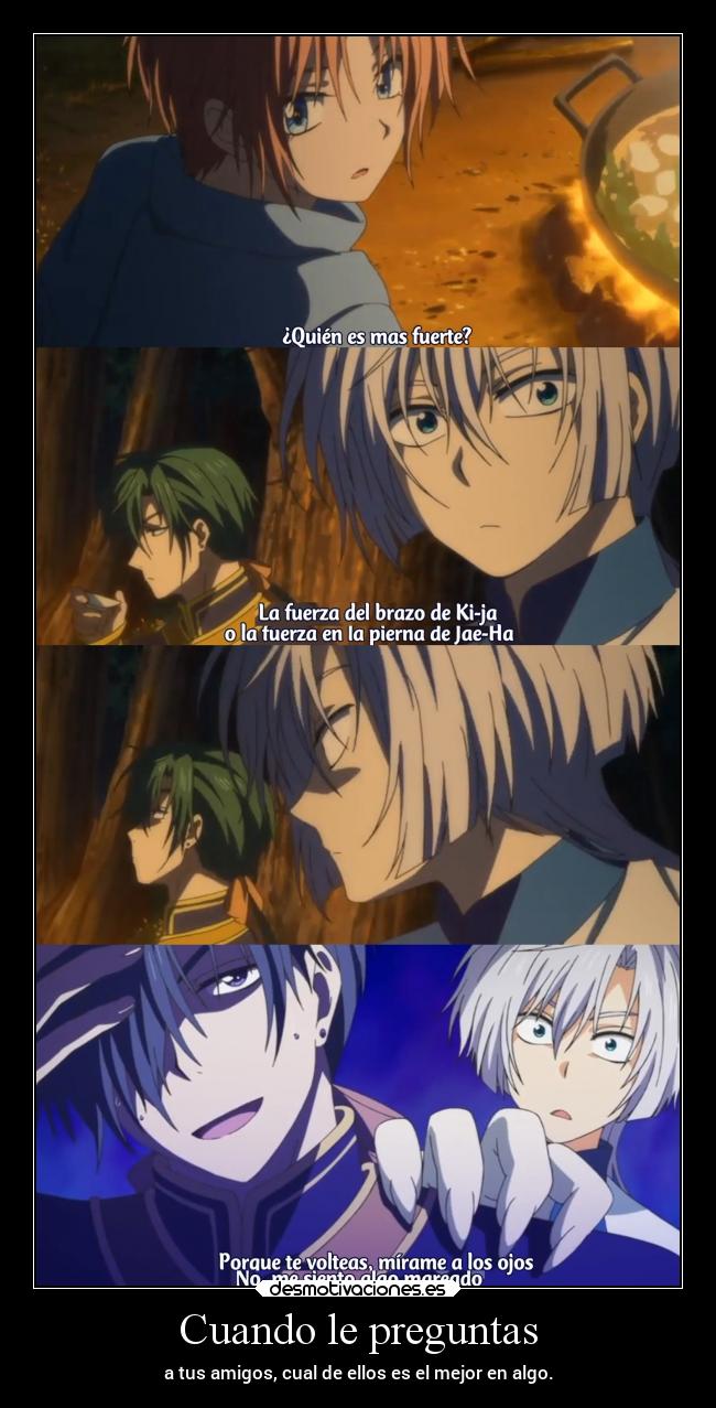 carteles anime amigos amistad preguntar fuerza raptorhunters desmotivaciones