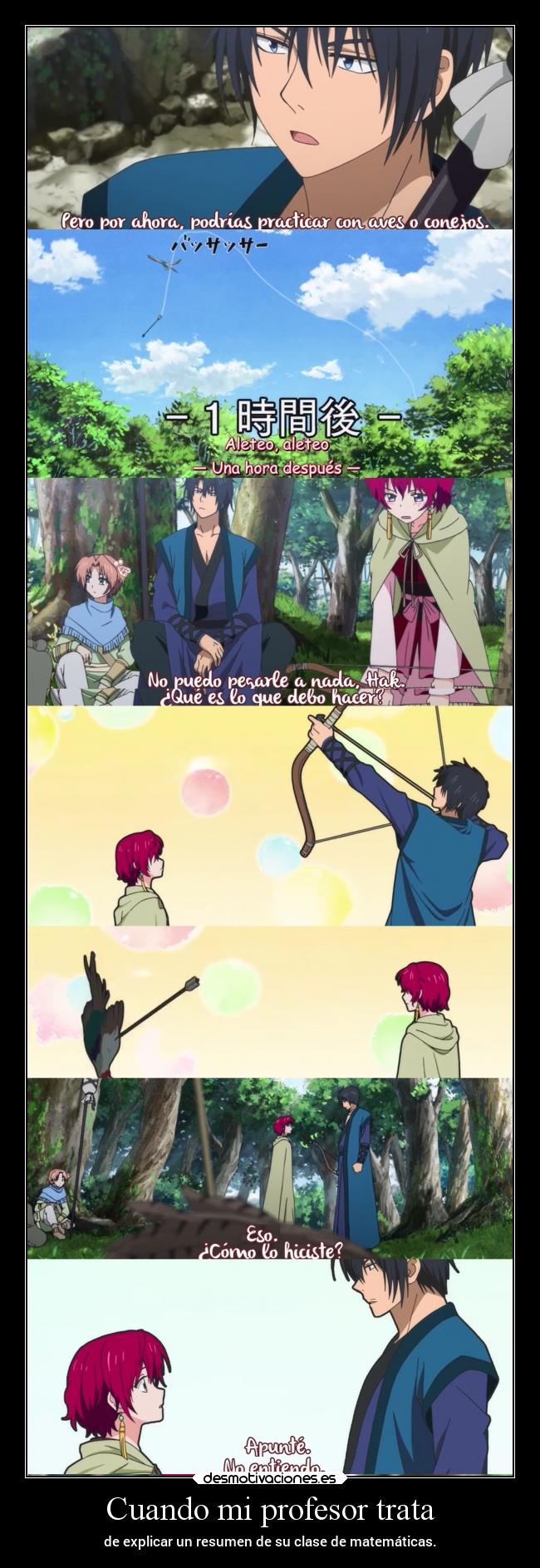 carteles anime explicar clase educar matematica ratorhunters desmotivaciones