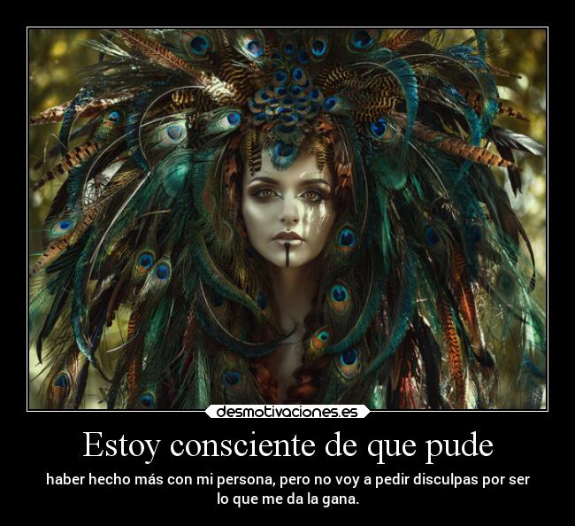 Estoy consciente de que pude -