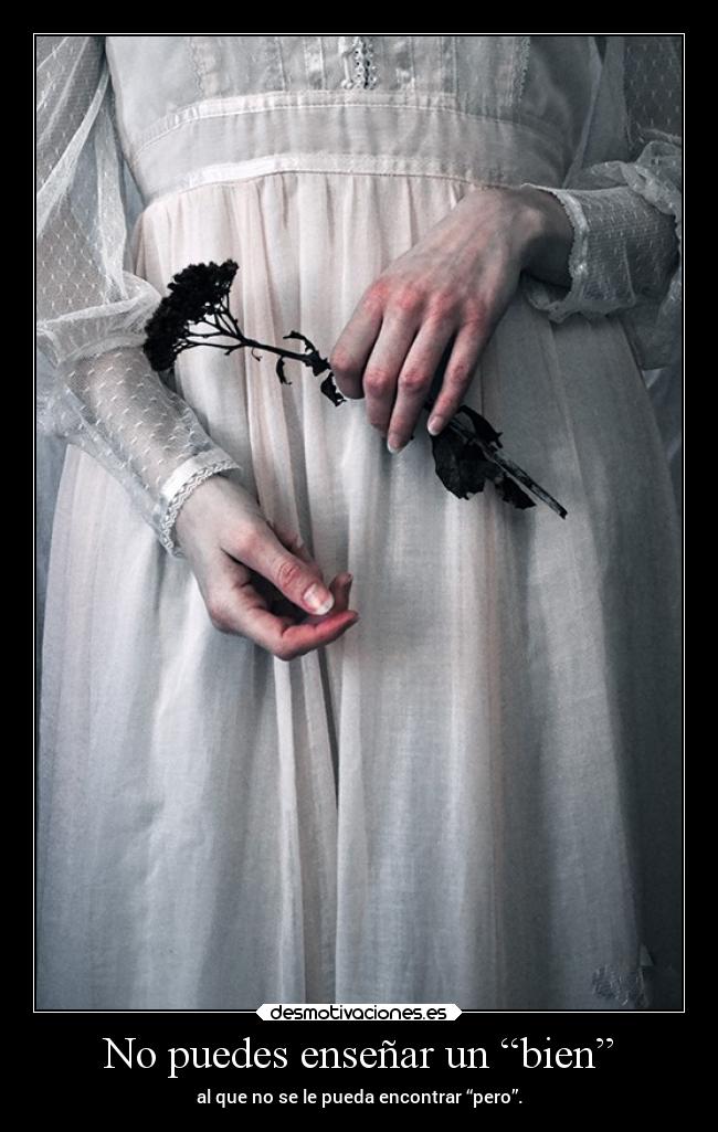 No puedes enseñar un “bien” -