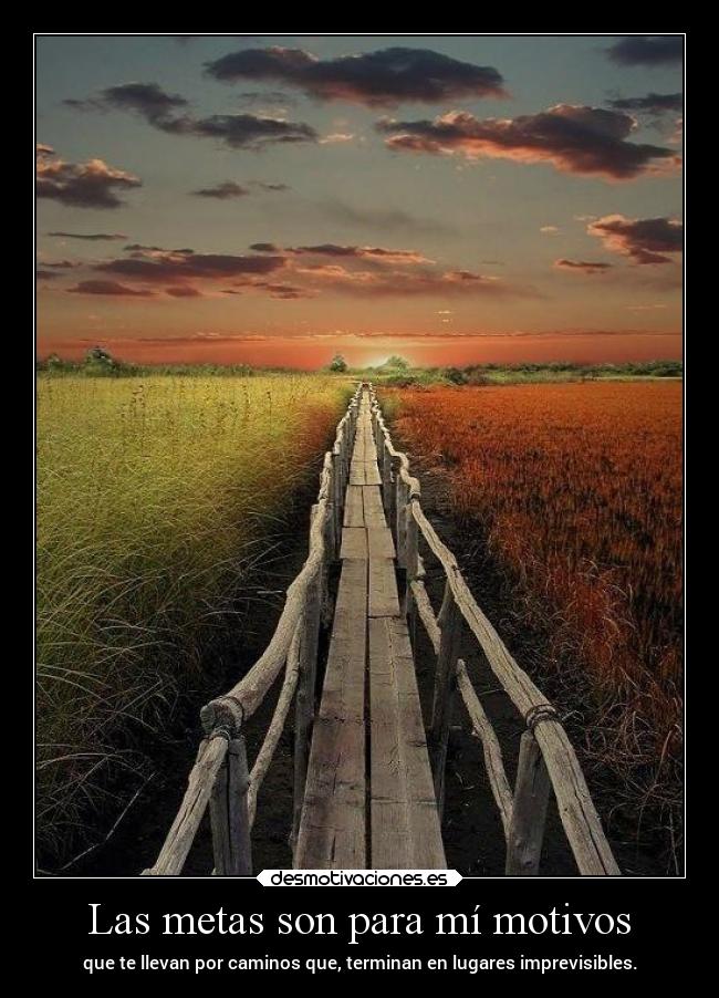 Las metas son para mí motivos -