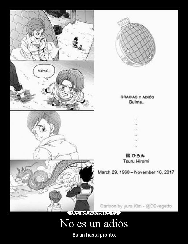 No es un adiós - Es un hasta pronto.