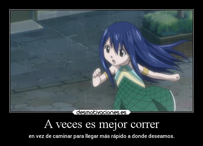 carteles vida fairytail wendy correr suenos doni desmotivaciones