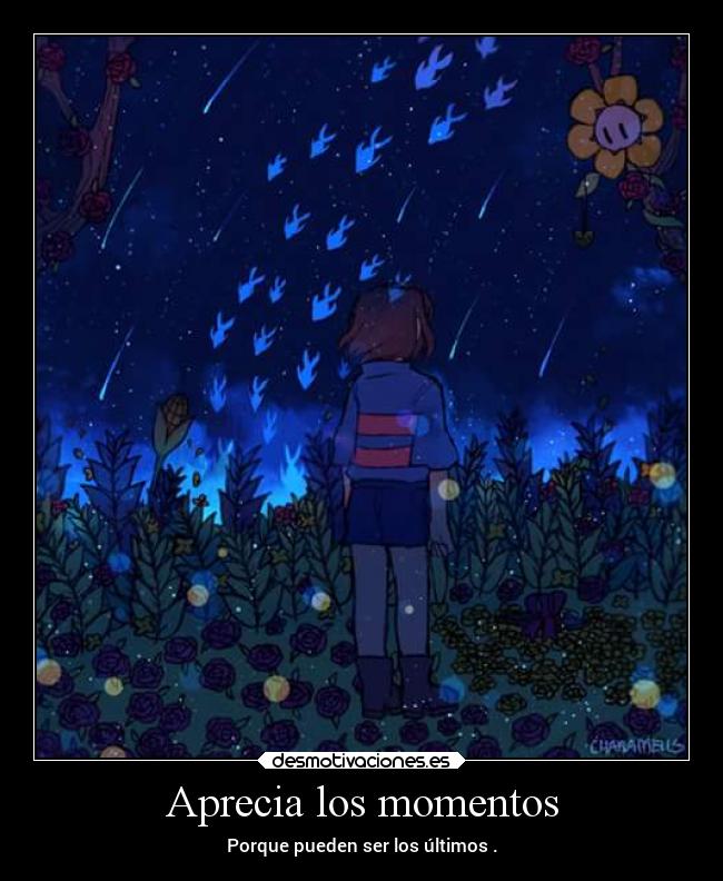 Aprecia los momentos - Porque pueden ser los últimos .