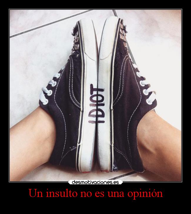 Un insulto no es una opinión -