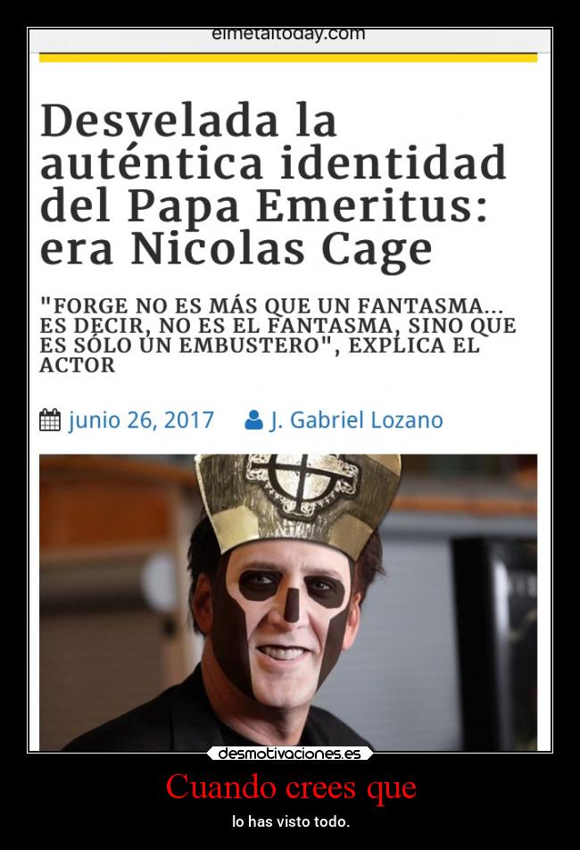 carteles vida superclan lossupervivientes soyunidiotatm iamanamelessghoul ghost papa emeritus desmotivaciones