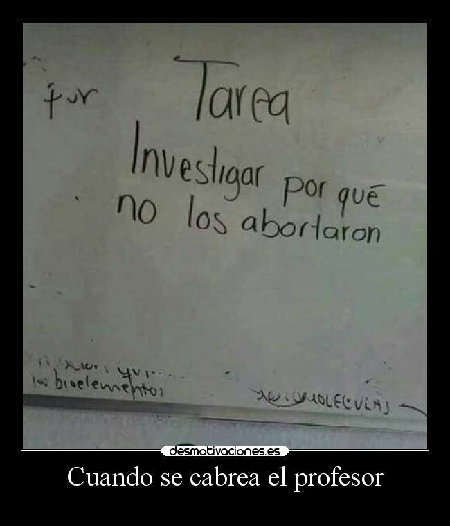 Cuando se cabrea el profesor - 