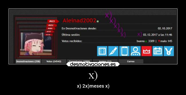 x) - x) 2x)meses x)