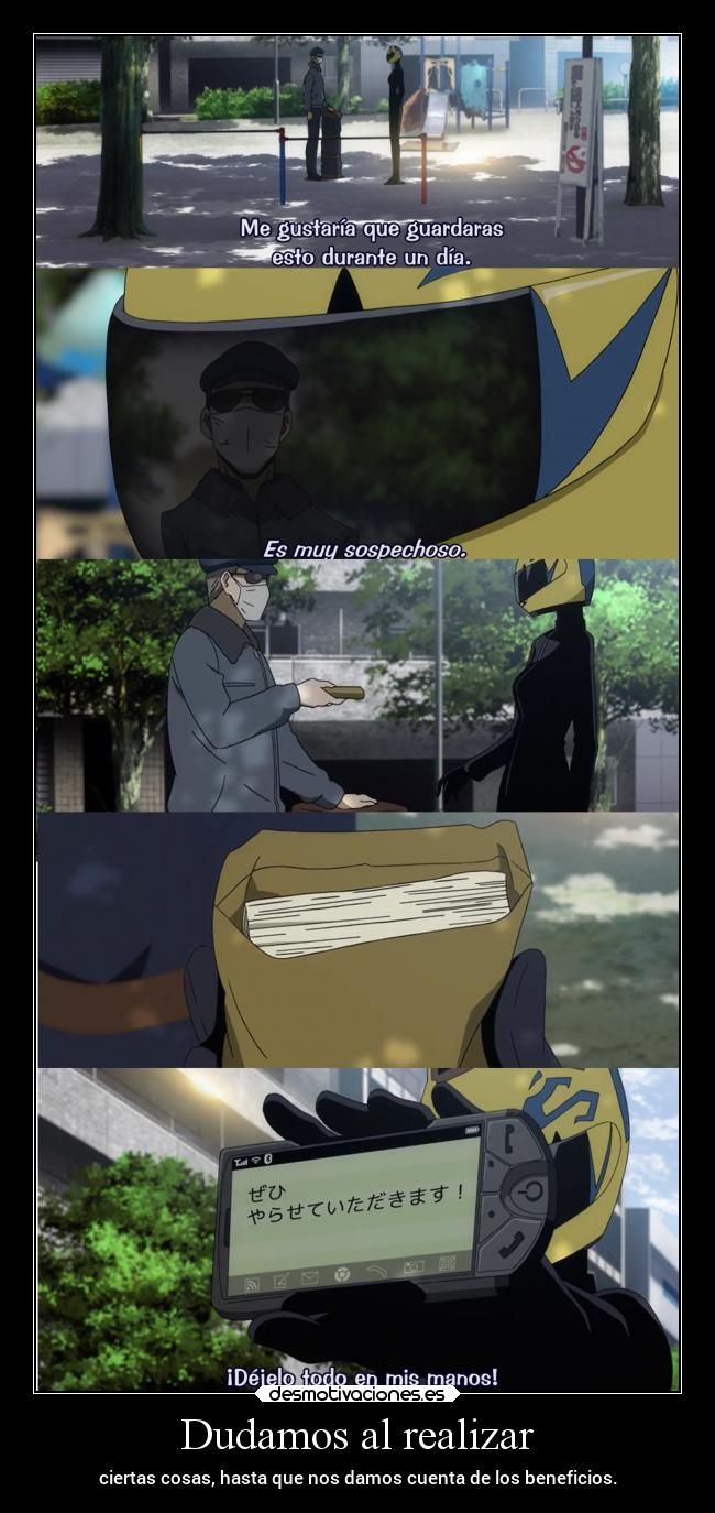 carteles anime accion hacer dudar beneficio raptorhunters ver obtener desmotivaciones