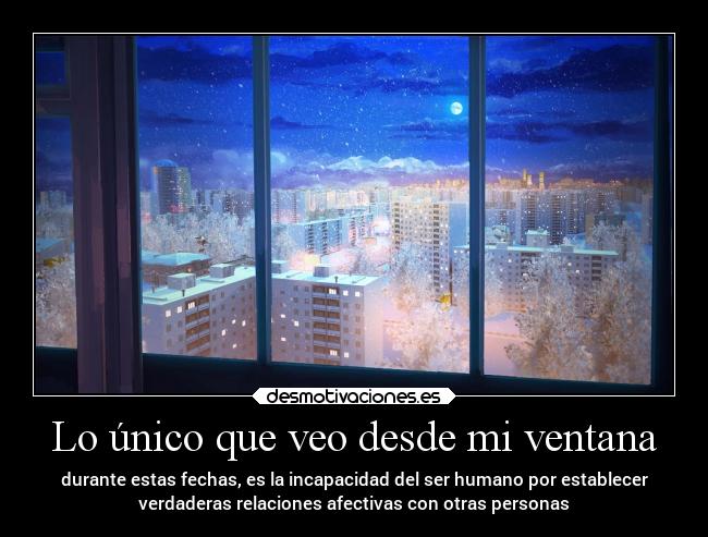 Lo único que veo desde mi ventana - 