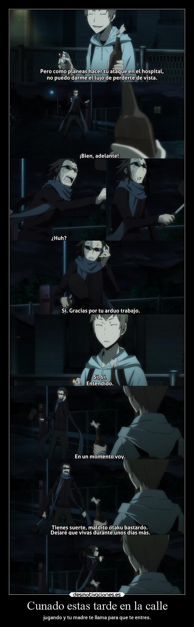 carteles anime madre jugar tarde raptorhunters entrar desmotivaciones