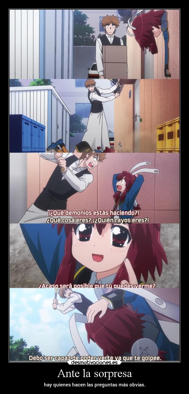 carteles anime pregunta obvia sorpresa ser raptorhunters hacer desmotivaciones