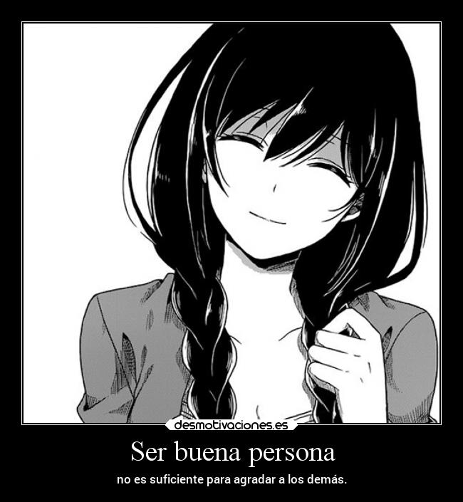 Ser buena persona -