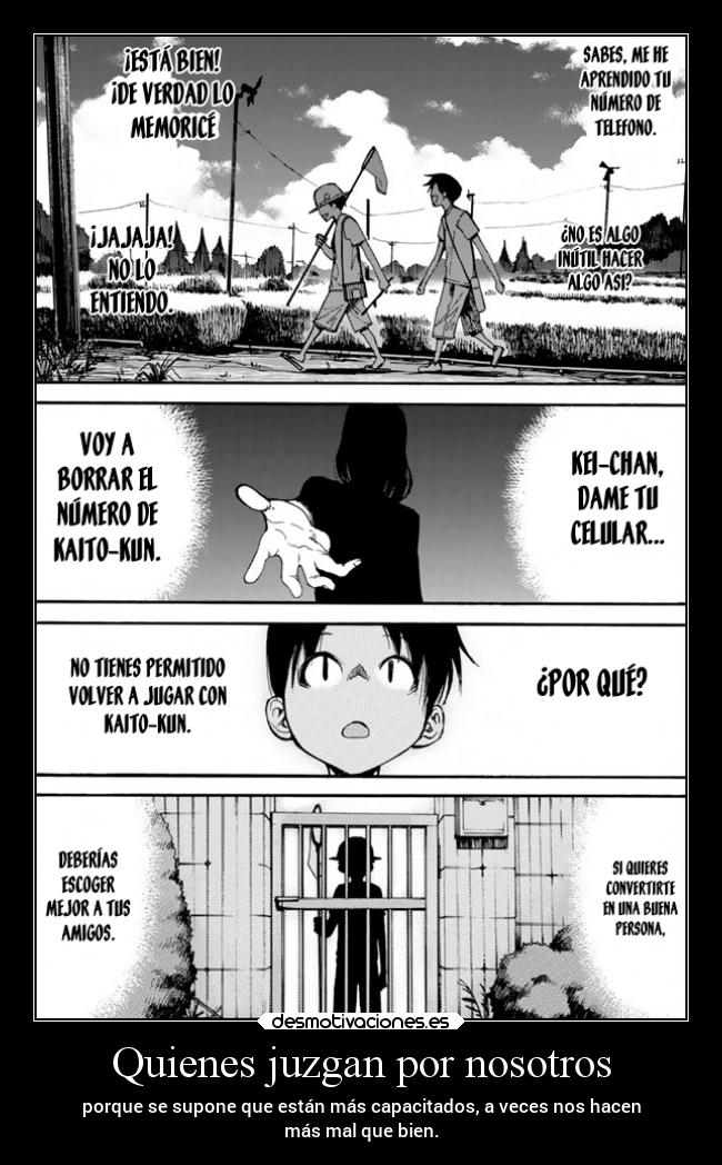 carteles anime vida mundo amistad amigos dolor soledad raptorhunters harukaze erosekai manga ajin desmotivaciones