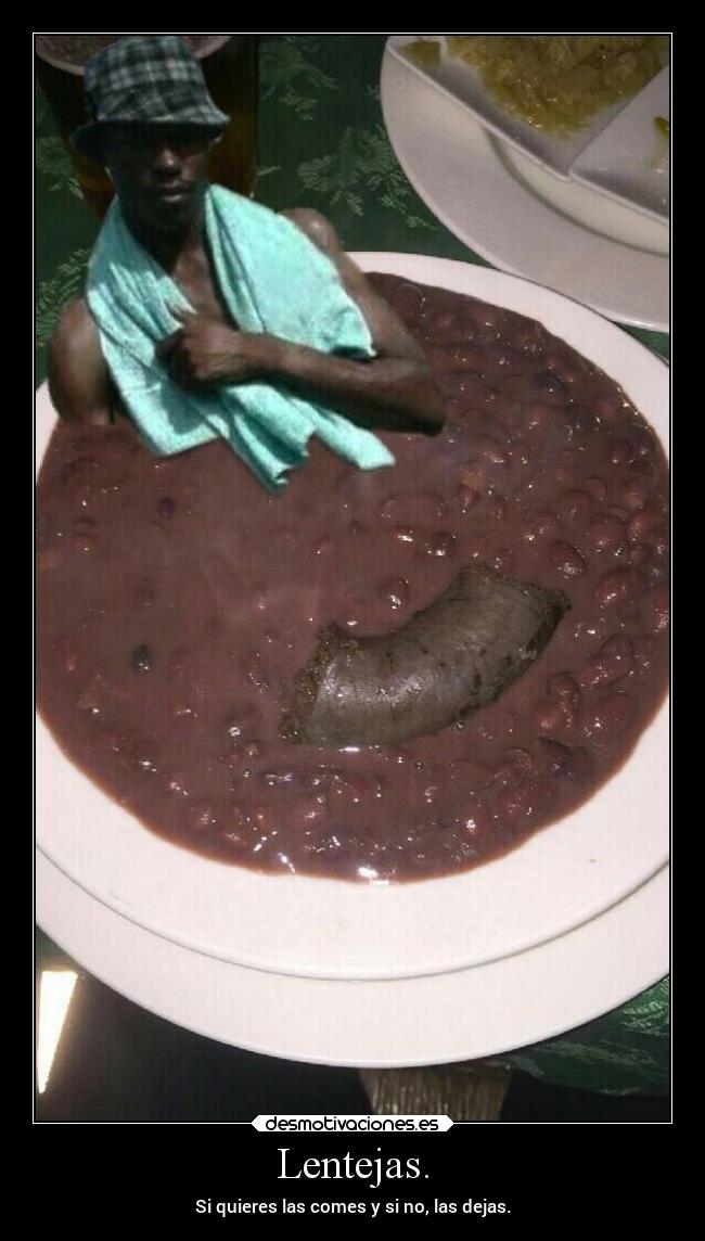 carteles comida lentejas negrodelwhatsapp desmotivaciones