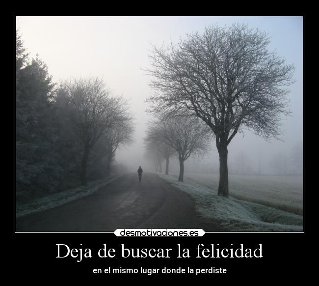 Deja de buscar la felicidad - 