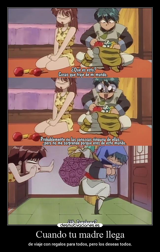 carteles madre anime madre familia llegar regalos todos desear raptorhunters desmotivaciones