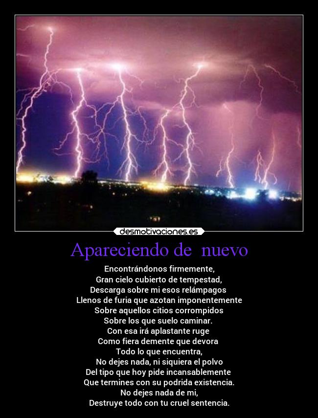 Apareciendo de nuevo -