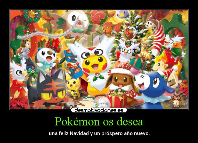 Pokémon os desea - una feliz Navidad y un próspero año nuevo.
