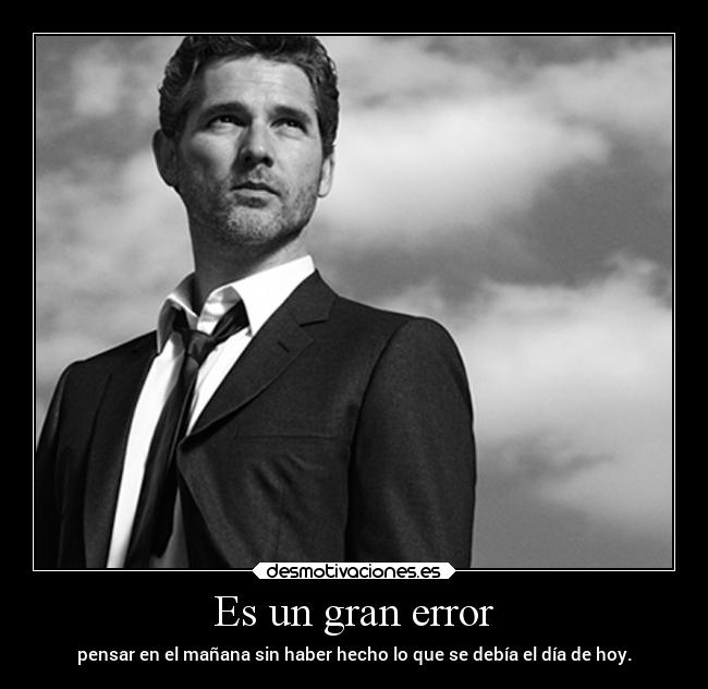 Es un gran error -