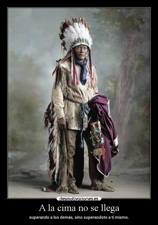 A la cima no se llega - superando a los demás, sino superandote a ti mismo.