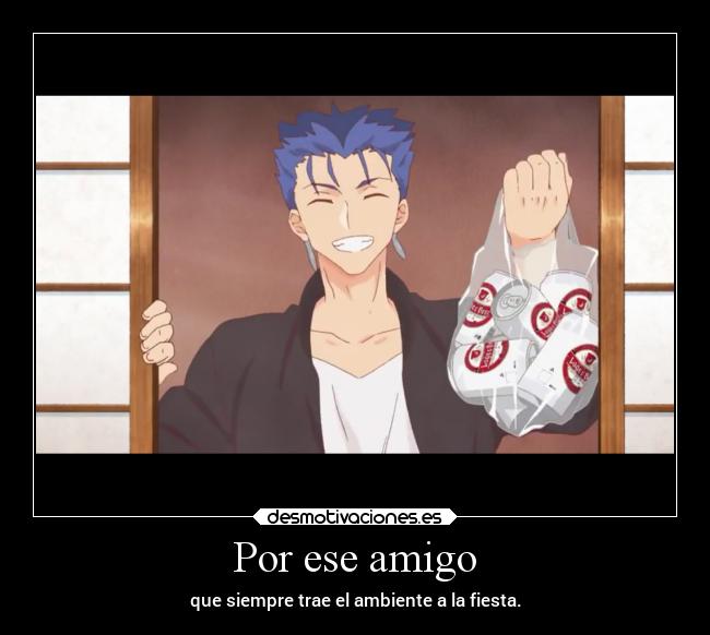 carteles anime lancer fate emya san chi kyou gohan desmotivaciones