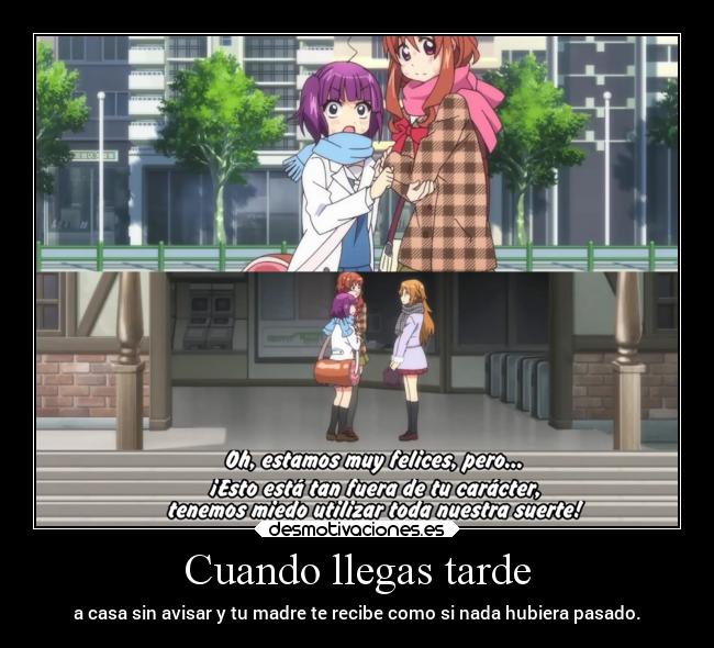 carteles anime madre tarde case raptorhunters recibir feliz ignorar desmotivaciones