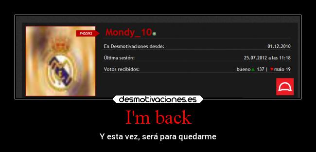 Im back - 