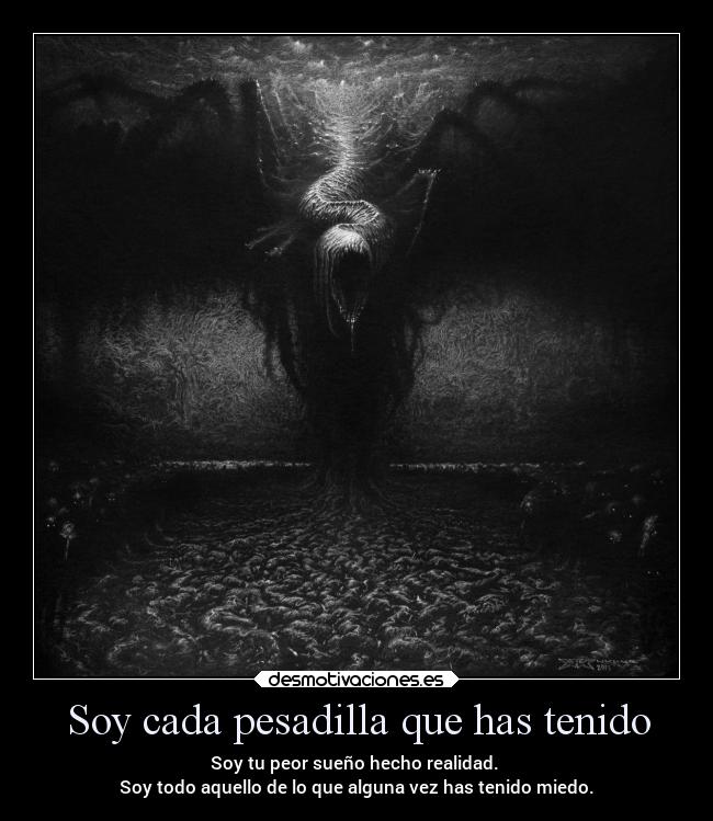 carteles miedo temor pesadilla desconocido terror surrealismo monstruos desmotivaciones