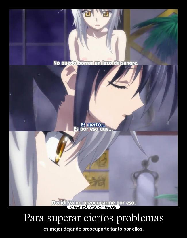 carteles problemas anime superar problema preocupar raptorhunter nada ignorar seguir desmotivaciones