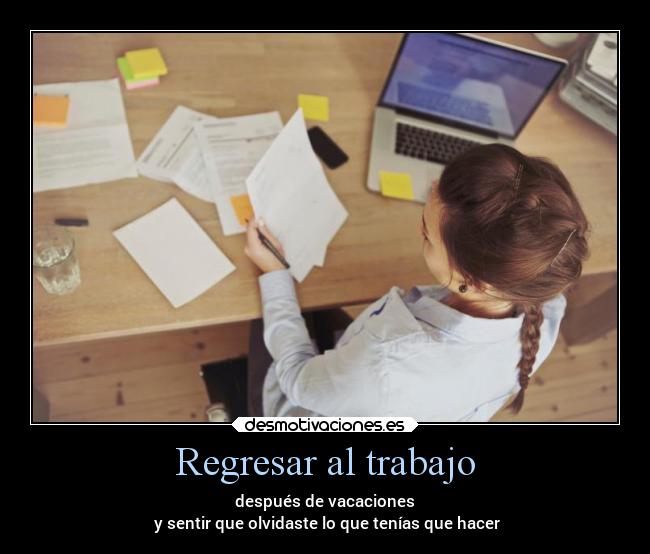 Regresar al trabajo - 