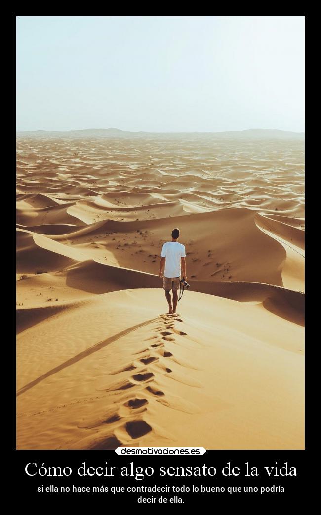 Cómo decir algo sensato de la vida - 