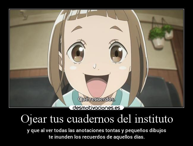 Ojear tus cuadernos del instituto - 