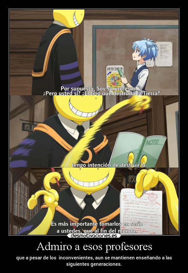 carteles anime trabajo profesor respetar ensenar raptorhunters problema generacion educar desmotivaciones