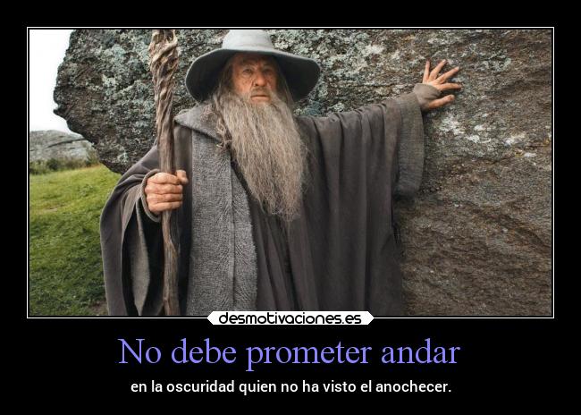 No debe prometer andar -