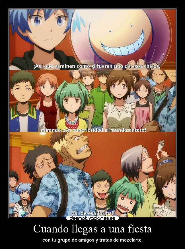 carteles fiesta anime fiesta amigos llegar raptorhunters mezclar integrar fallar erosekia desmotivaciones