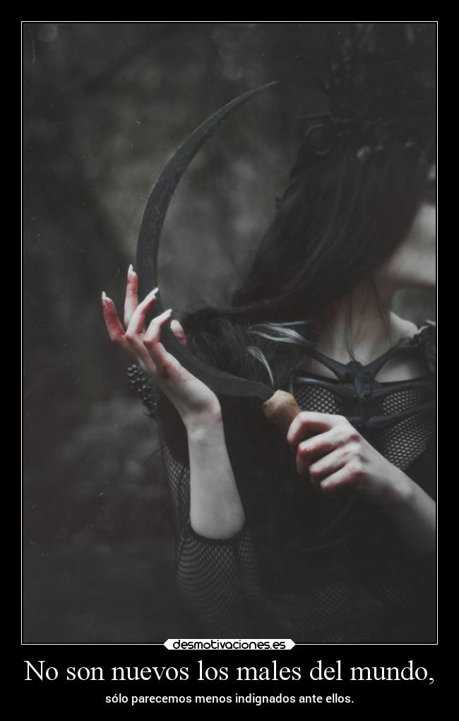 No son nuevos los males del mundo, -