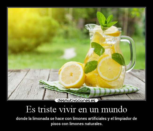 carteles mundo mundo vida sociedad tristeza problemas desmotivaciones pensamientos limones personas bratztitos desmotivaciones